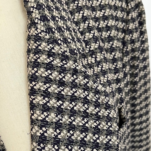 ALEX New York Vintage 100% Silk Houndstooth Blazer. Size 16. - Picture 3 of 7